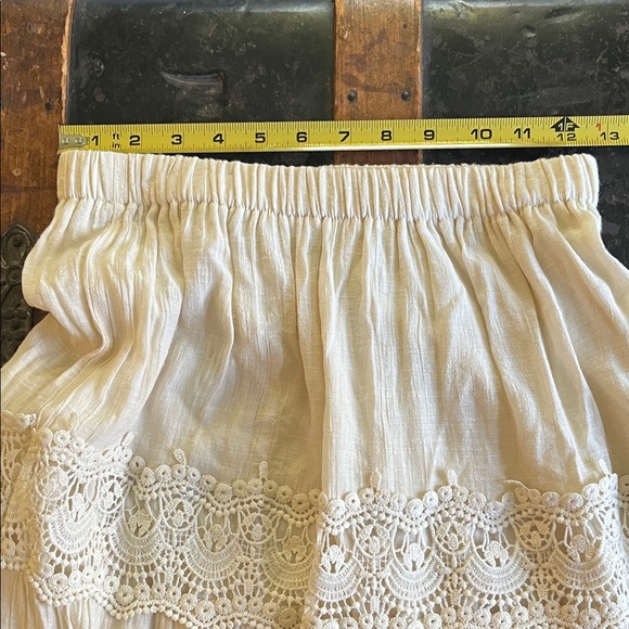 Vintage Cream Cotton Lace Maxi Skirt - Picture 3 of 8